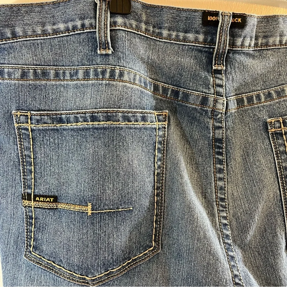Ariat Rebar M4 42 x 32 Relaxed Boot Cut Men Blue Jeans Western Comfort Cabincore